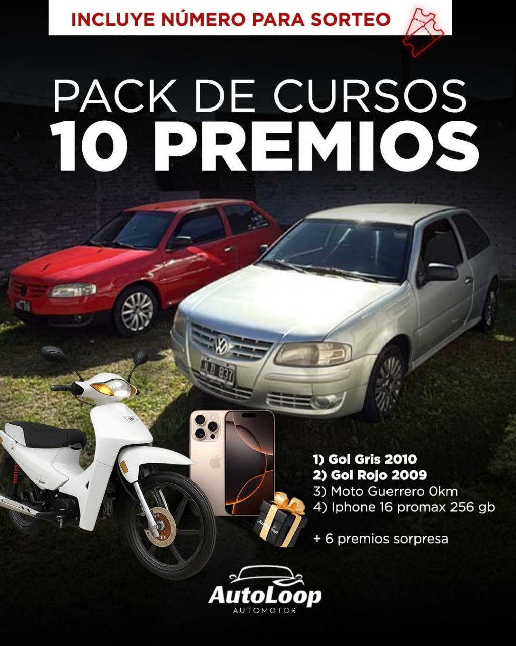 Pack de Cursos AutoLoop + Numero para el Gran Sorteo (10 premios)